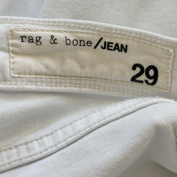 Rag & Bone White Denim Dre Capri Raw Hem Jeans - Picture 3 of 4